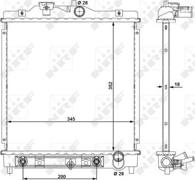 NRF 516355 - Radiator, racire motor parts5.com