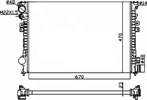 NRF 58958A - Hladilnik, hlajenje motorja parts5.com