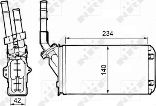 NRF 58643 - Heat Exchanger, interior heating parts5.com