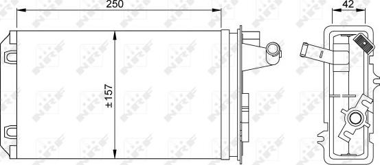 NRF 58637 - Heat Exchanger, interior heating parts5.com