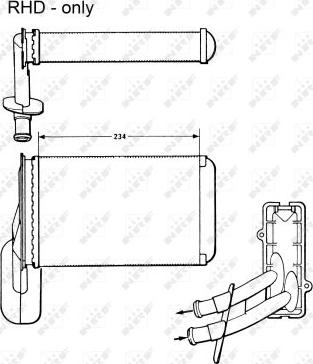 NRF 58623 - Schimbator caldura, incalzire habitaclu parts5.com