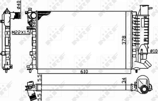 NRF 58092 - Hladilnik, hlajenje motorja parts5.com