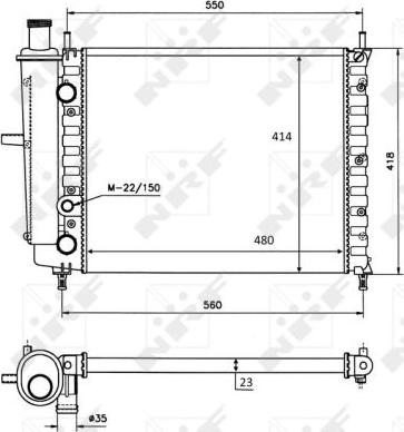 NRF 58016 - Hladilnik, hlajenje motorja parts5.com