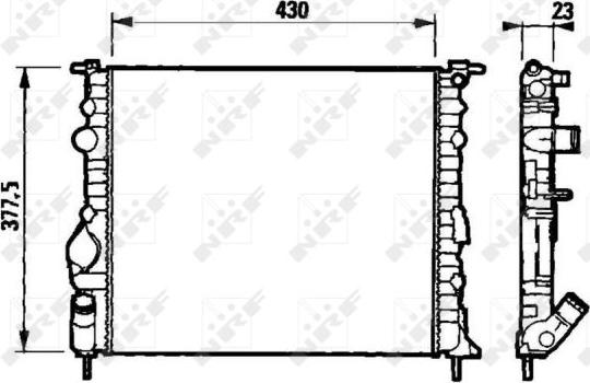 NRF 58192 - Ψυγείο, ψύξη κινητήρα parts5.com