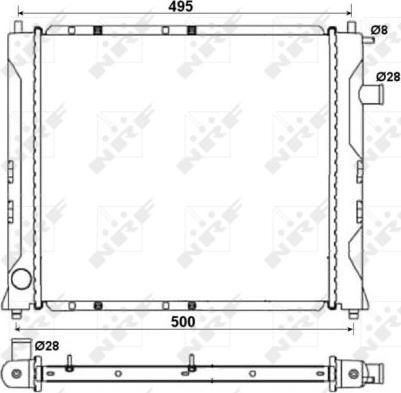 NRF 58107A - Radiador, refrigeración del motor parts5.com