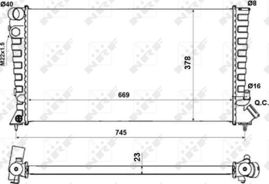 NRF 58189A - Radiator, engine cooling parts5.com