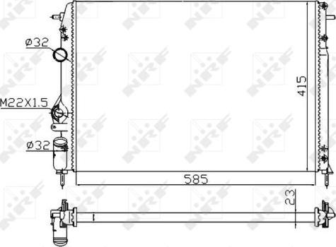 NRF 58175A - Motor su radyatörü parts5.com