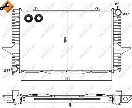 NRF 58342 - Radiador, refrigeración del motor parts5.com