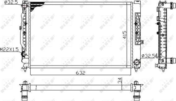 NRF 539504A - Hladnjak, hlađenje motora parts5.com