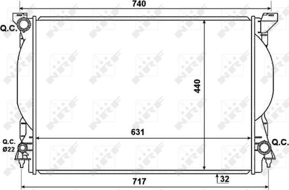 NRF 53957 - Radiator, engine cooling parts5.com