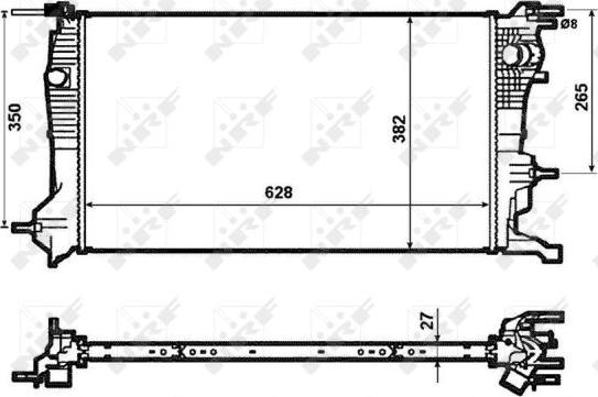 NRF 53963 - Motor su radyatörü parts5.com