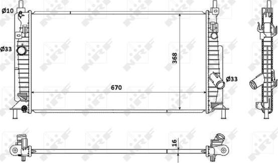 NRF 53905 - Radiador, refrigeración del motor parts5.com