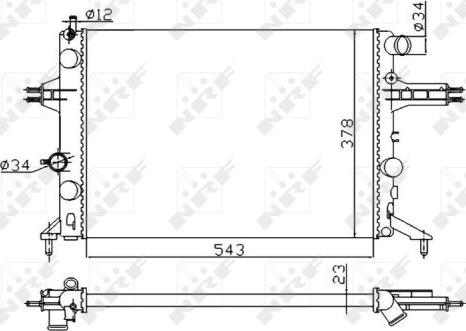 NRF 53628A - Radiator, racire motor parts5.com