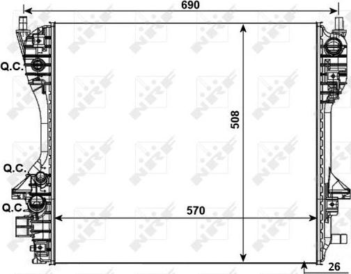 NRF 53012 - Chłodnica, układ chłodzenia silnika parts5.com