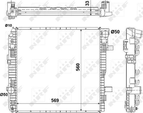 NRF 53893 - Радиатор, охлаждане на двигателя parts5.com