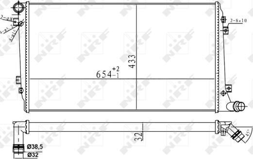 NRF 53814A - Radiator, racire motor parts5.com