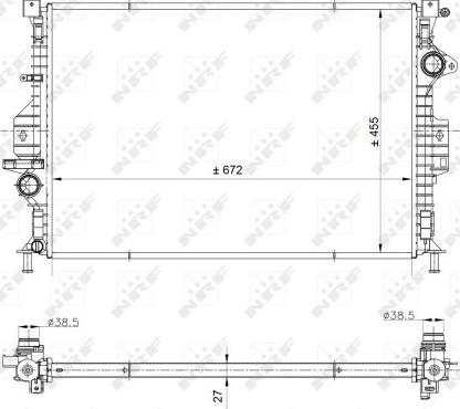 NRF 53812 - Hűtő, motorhűtés parts5.com