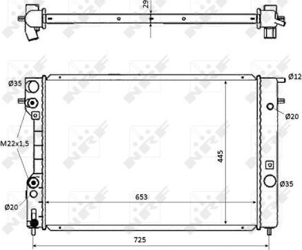 NRF 53871 - Chłodnica, układ chłodzenia silnika parts5.com