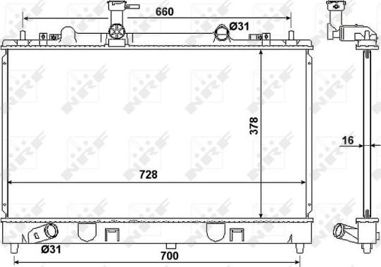 NRF 53383 - Ψυγείο, ψύξη κινητήρα parts5.com