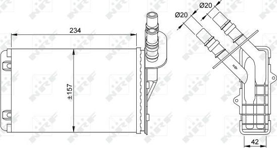 NRF 53382 - Топлообменник, отопление на вътрешното пространство parts5.com