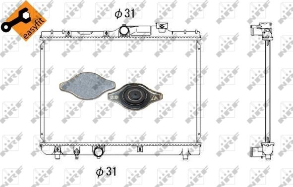 NRF 53339 - Chłodnica, układ chłodzenia silnika parts5.com