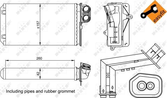 NRF 53216 - Schimbator caldura, incalzire habitaclu parts5.com