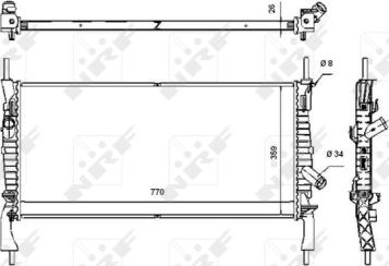 NRF 53746 - Hűtő, motorhűtés parts5.com