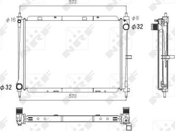 NRF 53758 - Radiador, refrigeración del motor parts5.com