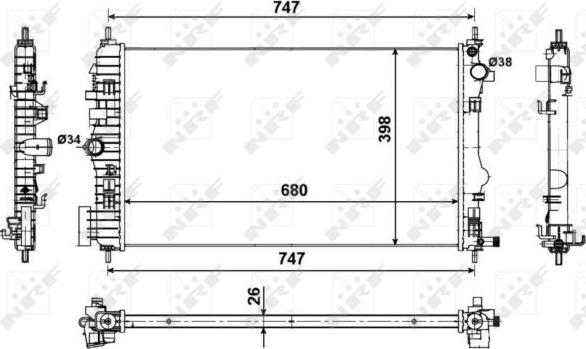 NRF 53774 - Radiator, racire motor parts5.com