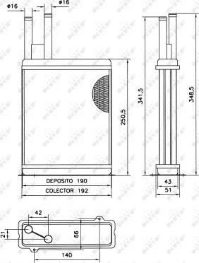 NRF 52066 - Heat Exchanger, interior heating parts5.com