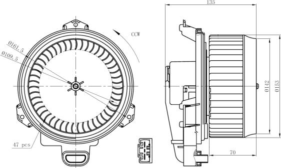 NRF 34296 - Wentylator wewnętrzny parts5.com