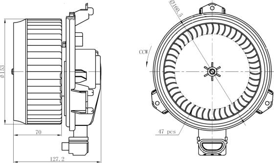 NRF 34277 - Wentylator wewnętrzny parts5.com