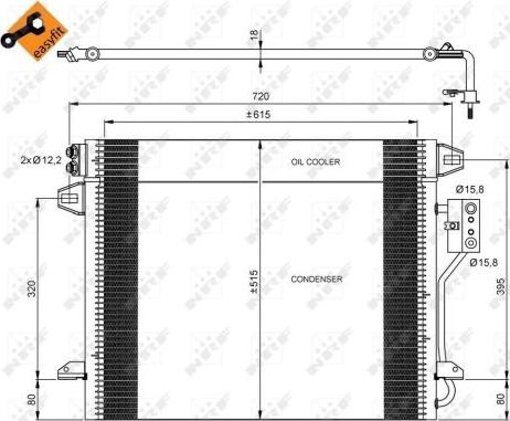 NRF 35928 - Kondenzator, klimatska naprava parts5.com