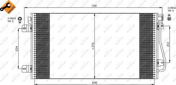 NRF 35484 - Condensator, climatizare parts5.com