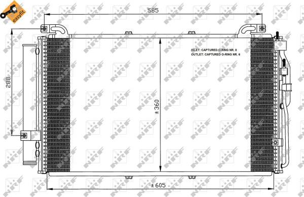 NRF  35477 - Condensator, climatizare parts5.com