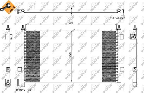 NRF 35591 - Condensator, climatizare parts5.com