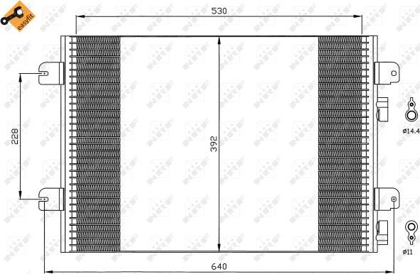 NRF 35542 - Condenser, air conditioning parts5.com