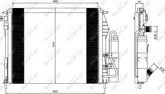 NRF 35547 - Condensator, climatizare parts5.com