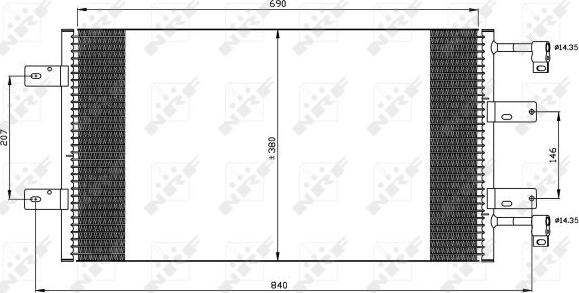 NRF 35505 - Kondenzátor, klíma parts5.com