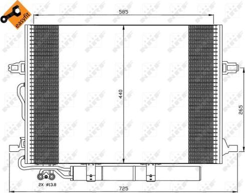 NRF 35517 - Kondenzator, klima-uređaj parts5.com