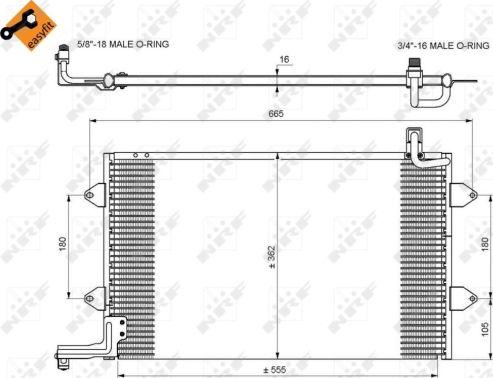 NRF 35584 - Kondenzator, klimatska naprava parts5.com