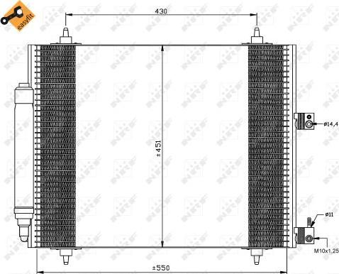 NRF 35669 - Kondenzator, klima-uređaj parts5.com