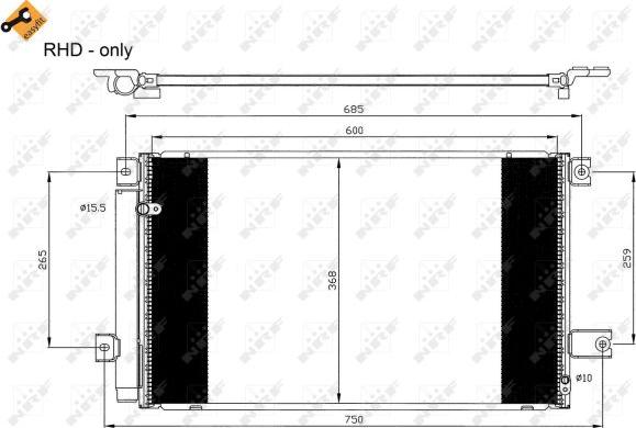 NRF 35629 - Конденсатор кондиционера parts5.com