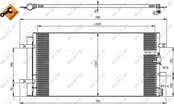 NRF 350046 - Condenser, air conditioning parts5.com