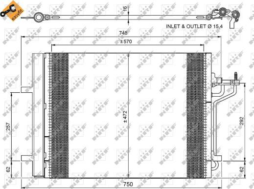 NRF 350052 - Kondenzator, klima-uređaj parts5.com