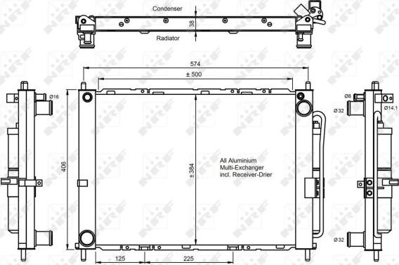 NRF 350068 - Condensator, climatizare parts5.com