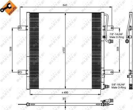 NRF 350084 - Kondenzator, klimatska naprava parts5.com