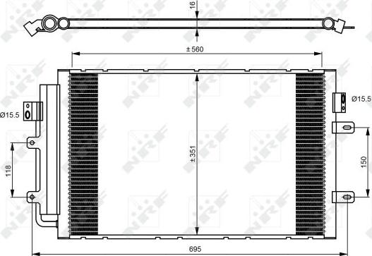 NRF 350083 - Lauhdutin, ilmastointilaite parts5.com