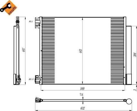 NRF 350393 - Kondenzátor klimatizácie parts5.com