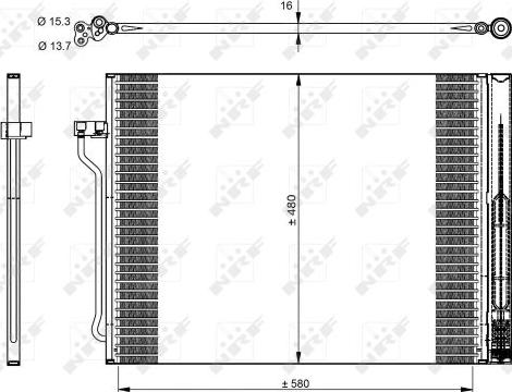 NRF 350325 - Kondenzator, klima-uređaj parts5.com